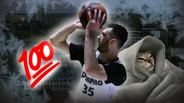 «Сплю в одязі, мене гріють дружина та кіт»: лідер БК Дніпро Загреба про 100 очок команди та життя в блекаутах